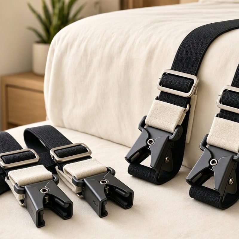 Premium Mattress Sheet Clips Adjustable Elastic Fasteners Heavy Duty Straps with Fabric Protective Clamps Home Essentials