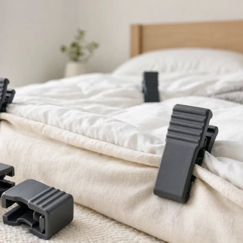 Sturdy Plastic Quilt Fastener Clips Needle Free Comforter Grippers Non Slip Blanket Holders for Safe Bedding Control